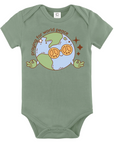 Praying for World Peace – Infant Christian Bodysuit with Earth & Peace Symbol