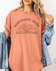 Homeschool Mama – Women’s Christian T-Shirt with Book & Floral Design