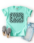 What a Friend We Have in Jesus – Youth Christian T-Shirt (Checkered Design)