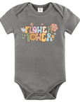 Flower Power – Retro Infant Bodysuit with Bold Floral Design