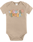 Flower Power – Retro Infant Bodysuit with Bold Floral Design