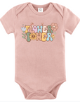 Flower Power – Retro Infant Bodysuit with Bold Floral Design