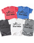 Stay Wild Cowboy – Youth Neutral Western T-Shirt with Lasso & Bull Design