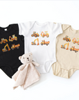 Construction Trucks & Tractors – Vintage Baby Bodysuit