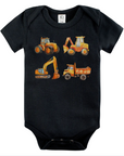 Construction Trucks & Tractors – Vintage Baby Bodysuit