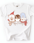 Happy Holidays – Youth Tee with Peace Sign Winter Friends