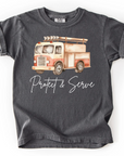 Protect & Serve – Firefighter Youth Tee with Fire Truck