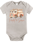 Protect & Serve – Firefighter Baby Bodysuit with Fire Truck
