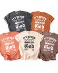 It’s Never Luck, It’s Always God – Men’s Christian T-Shirt