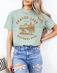Crater Lake National Park Oregon Women’s Neutral Cream Tee Shirt Top
