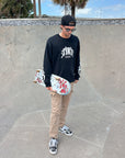Spirit Is Moving Black Heavyweight Long Sleeve Tee