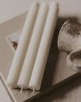 Fluted Taper Candles - Set of 3