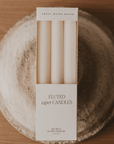 Fluted Taper Candles - Set of 3