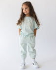 Future Is Bright Kids Sweatpants | Oversized Toddler Joggers | Sea Foam