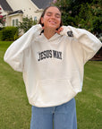 The Jesus Way White Down Hoodie