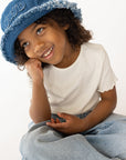WWJD Denim Bucket Hat for Babies & Kids