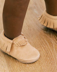 Weathered Brown Moccasin Baby Shoe