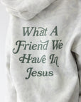 What a Friend in Jesus White Camo Kids Hoodie