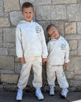 What a Friend in Jesus White Camo Kids’ Sweatpants