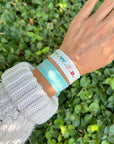 Cloud White WWJD Embroidered Bracelet