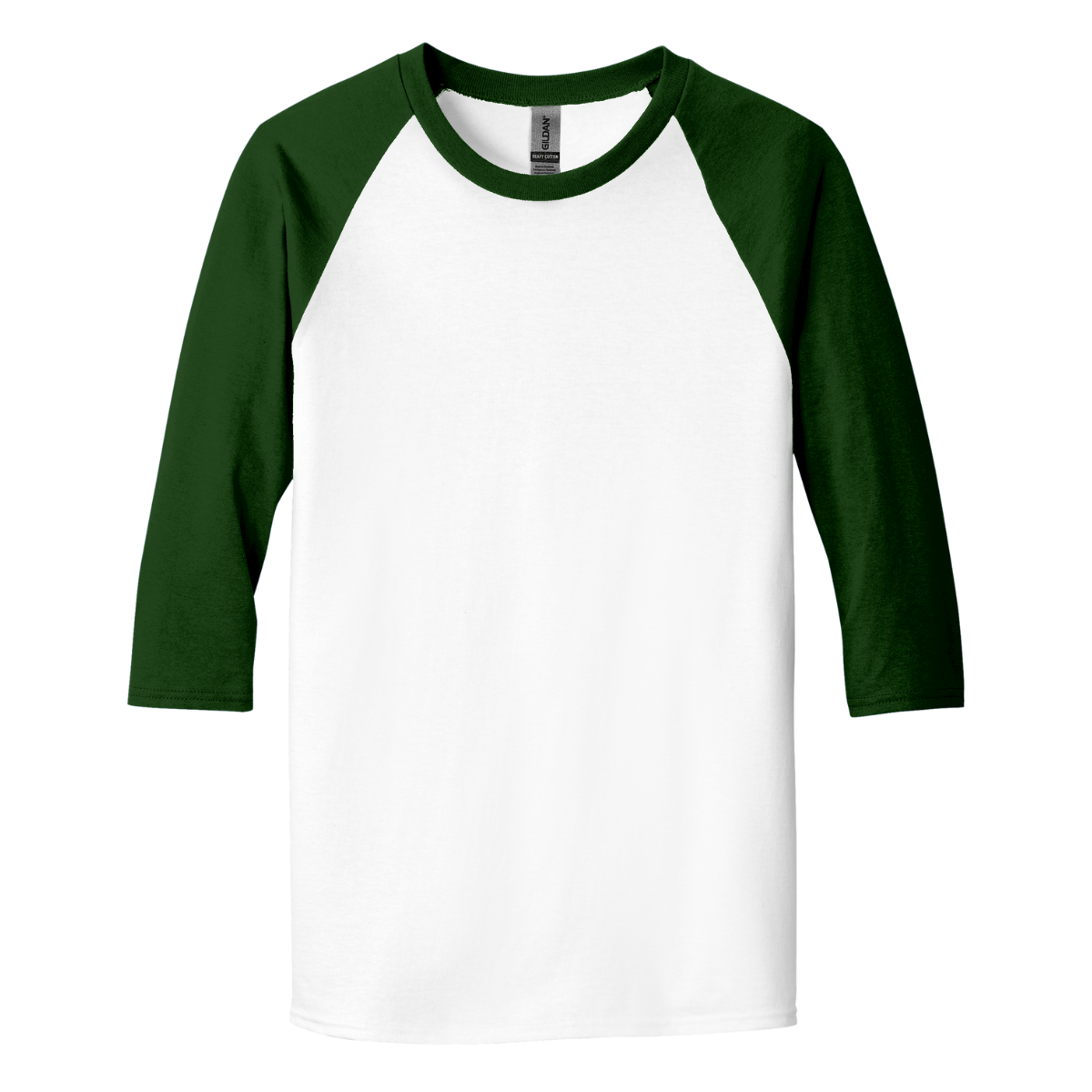 G570 Gildan® Heavy Cotton™ 3/4 Sleeve T-Shirt Custom Raglan Tee