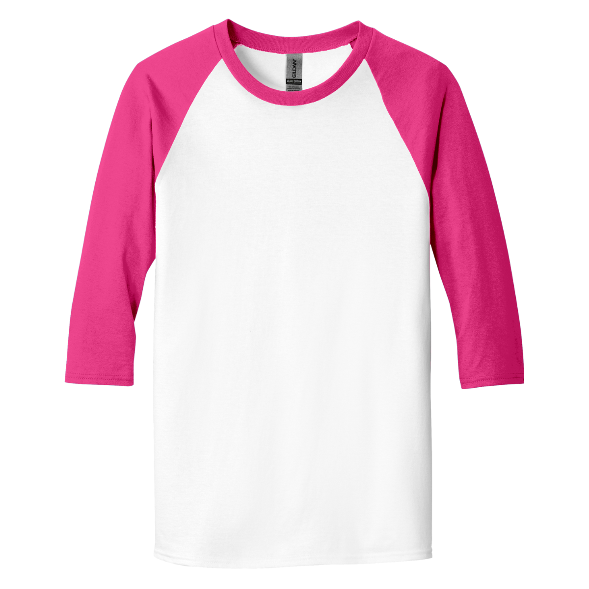 G570 Gildan® Heavy Cotton™ 3/4 Sleeve T-Shirt Custom Raglan Tee