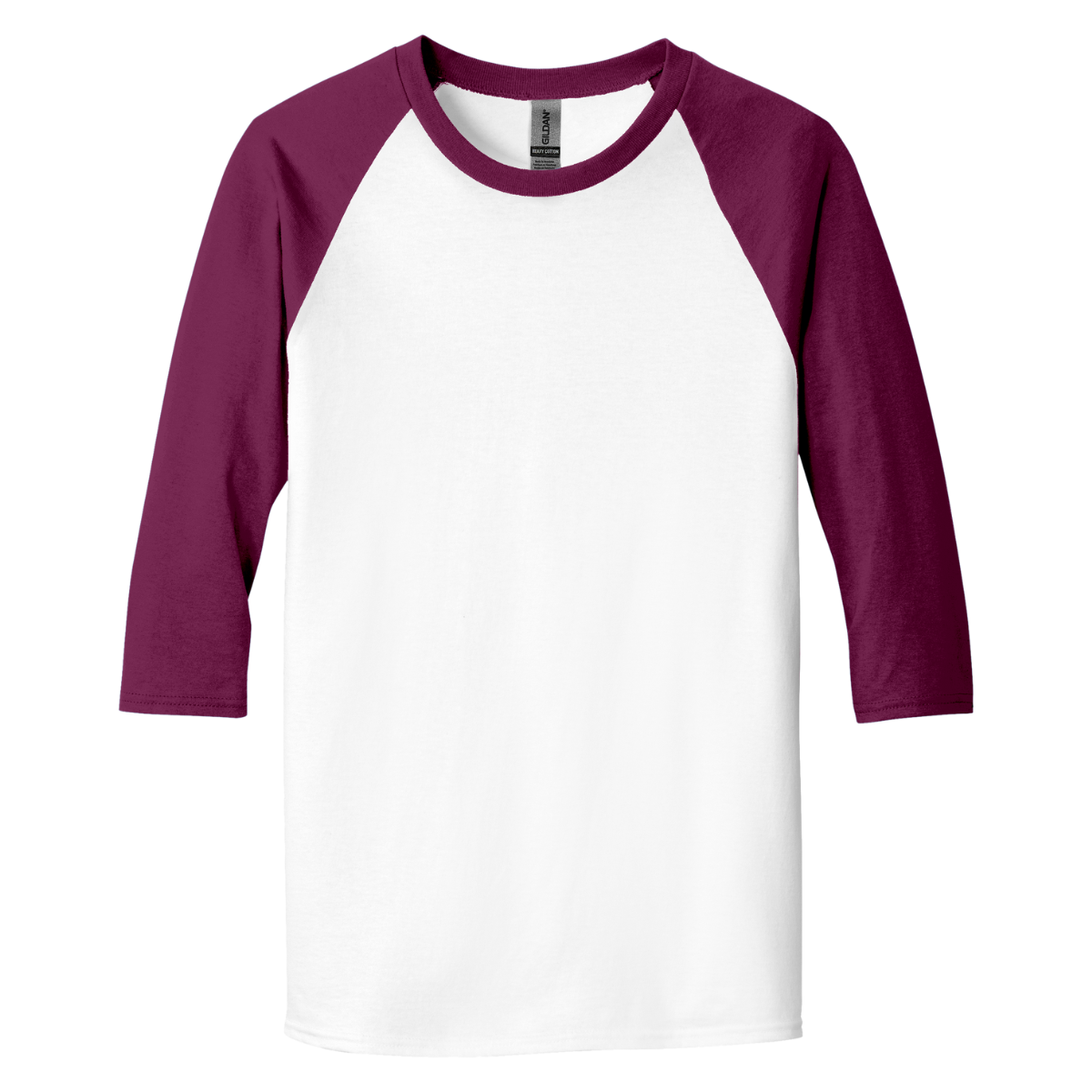 G570 Gildan® Heavy Cotton™ 3/4 Sleeve T-Shirt Custom Raglan Tee
