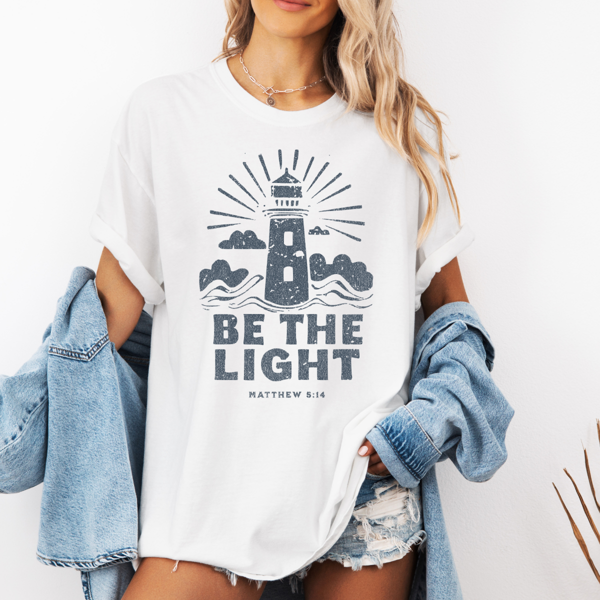 Be the Light – Matthew 5:14 Women’s Christian T-Shirt
