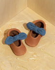 Corduroy Cowgirl Knotted Bow Baby Shoe