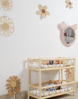 Sweet Bloom Rattan Flower Wall Art – Cute Boho Nursery & Girls Room Decor
