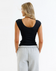 Wonder Tee Scoop Neck Fitted Cotton Tee