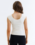 Wonder Tee Scoop Neck Fitted Cotton Tee