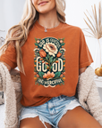 God is Gracious, Good, and Merciful – Floral Christian Tee for Women