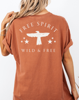 Free Spirit – Wild and Free Eagle Tee for Women | Graphic Shirt