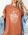 Obey Him – Mark 4:41 Women’s Christian T-Shirt