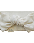 Cream Ribbed Bamboo Head Wrap