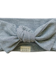 Heather Grey Ribbed Bamboo Head Wrap