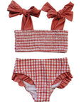 Gingham Ruched Bikini Set