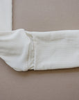 Cream Ribbed Bamboo Zipper