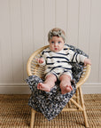 Navy Stripe Knit Shorts