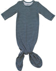 Navy Stripes Bamboo Knot Gown