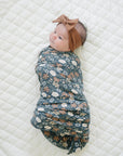 Midnight Floral Muslin Swaddle Blanket