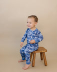 Bamboo Two Piece Set | Blue Camo Bolts