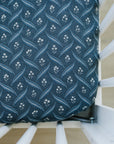 Navy Berry Muslin Crib Sheet