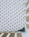 Cream Berry Muslin Crib Sheet