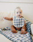Vintage Plaid Classic Muslin Bib
