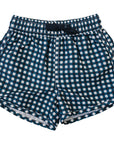 Navy Gingham Swim Shorts