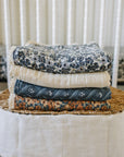 Liberty Floral + Coastal Plaid Lace Muslin Quilt