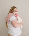 Pink Stripes Muslin Burp Cloth