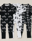 Bamboo Zip Romper | Born to Ride Black